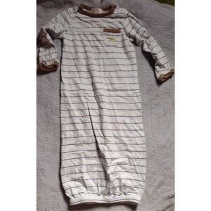 First Moments 3-6 Months Turtle Blue Green Brown Sleep Gown